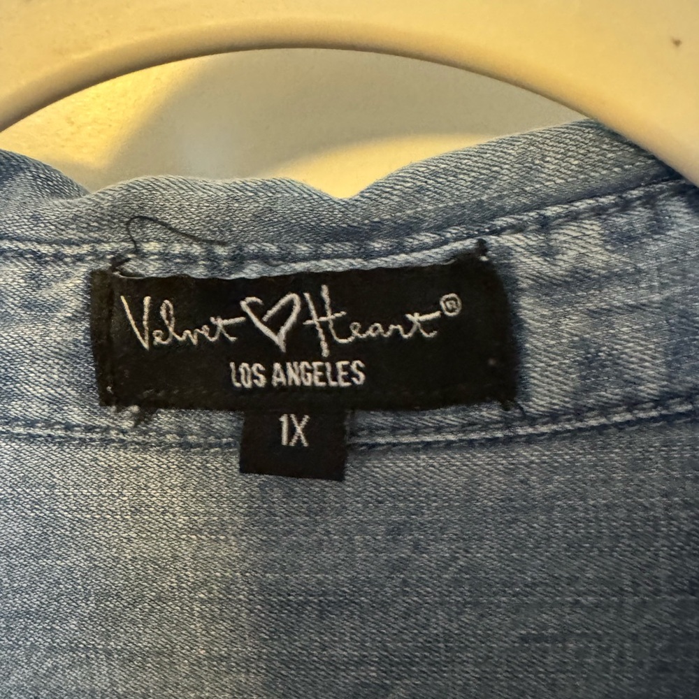 Velvet Heart Light Blue Denim Top